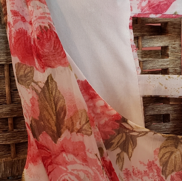 Forever 21 High Low Dress Pink Floral - Picture 3 of 6